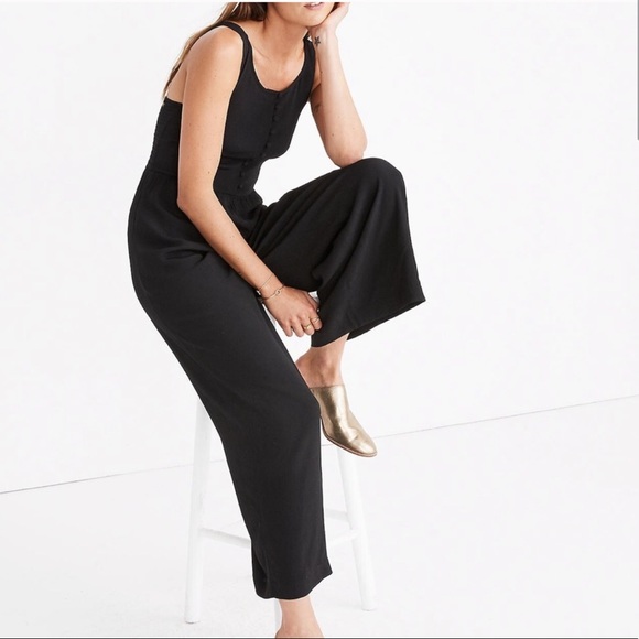 Madewell Pants - NWOT Madewell Smocked Button-Front Crop Jumpsuit